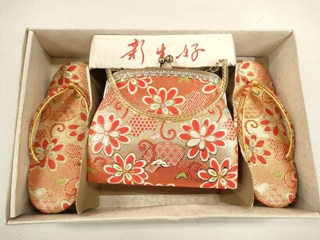 504ag18,お小物類□七五三 七歳 女児 着物&袋帯 桜 梅 松 扇□ 504ag18,お小物類□七五三 七歳 女児 着物&袋帯 桜 梅 松 扇