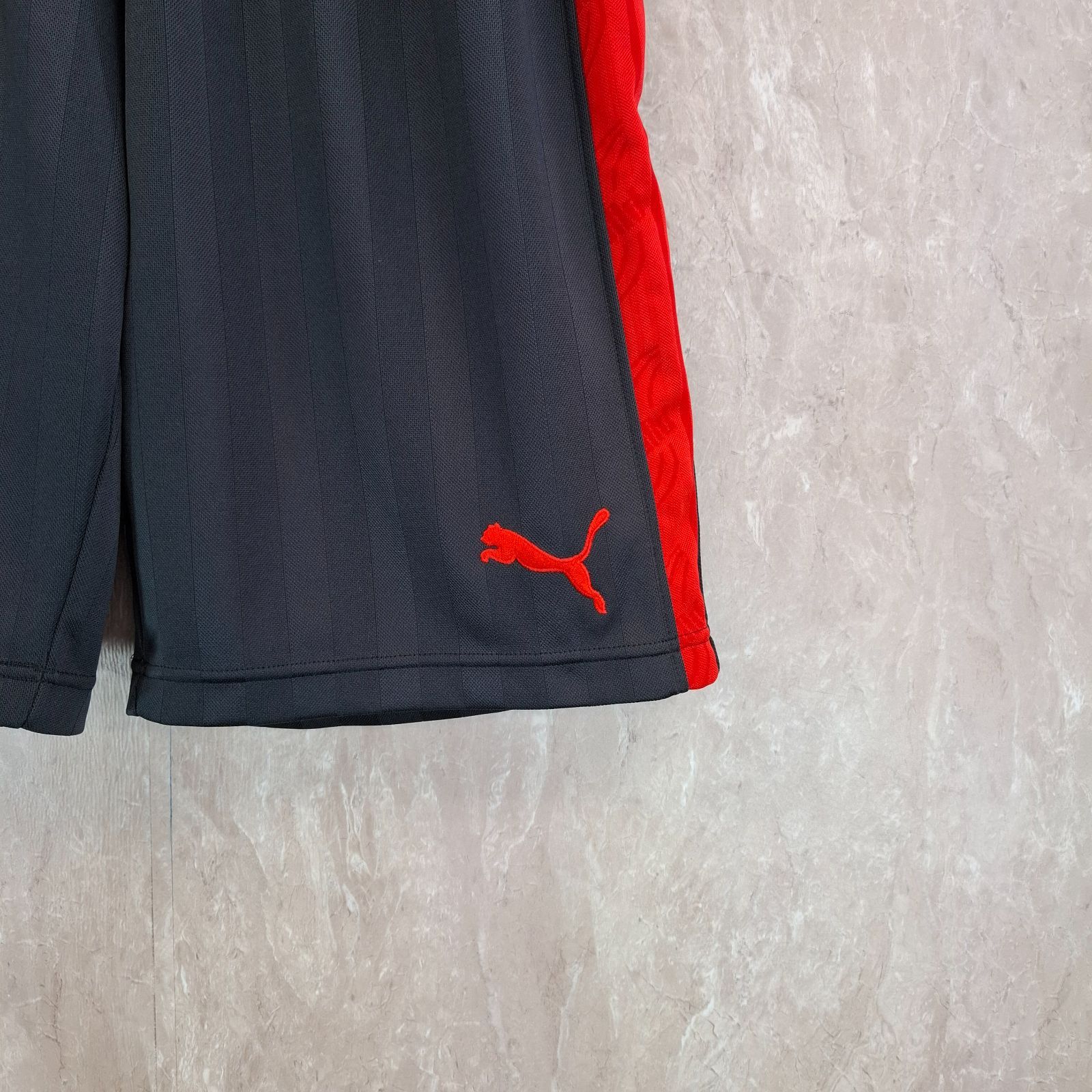 PUMA 万国旗タグ 刺繍 ハーフタイプジャージ サイドライン