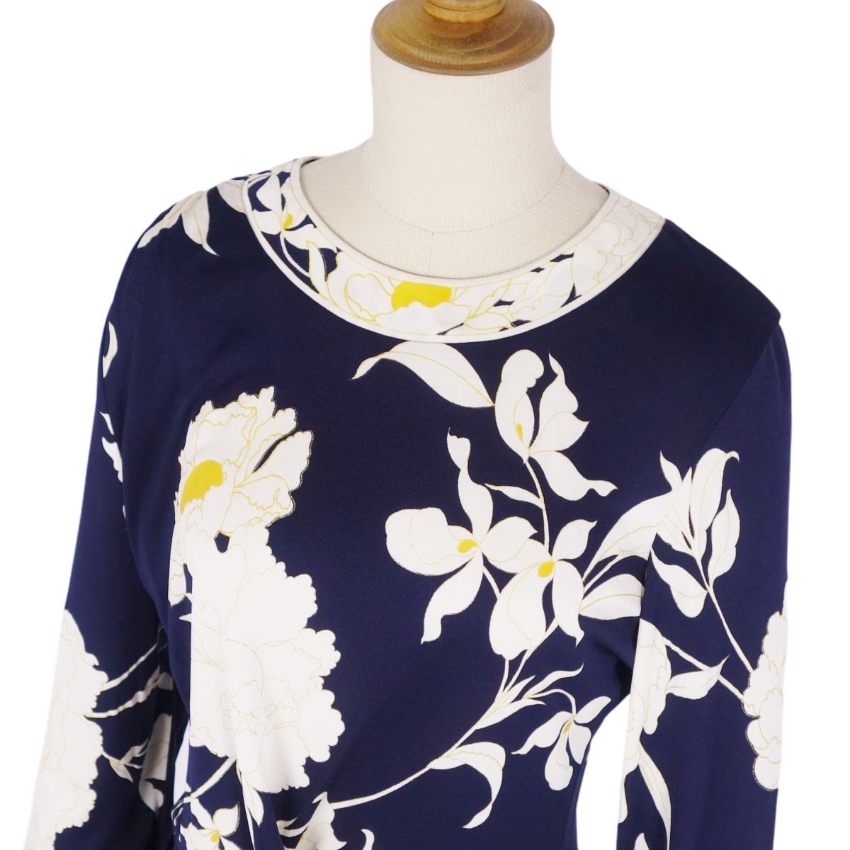 美品 レオナール LEONARD FASHION シャツ ブラウス ロングスリー 