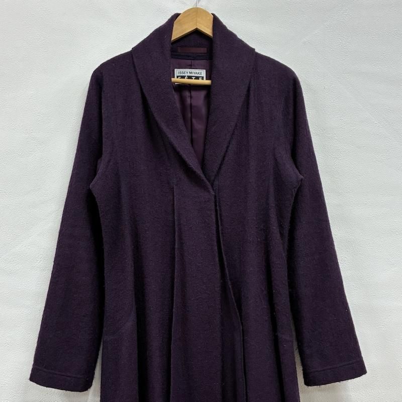 ISSEY MIYAKE イッセイミヤケ コート FETE ウール ショール ロング ガウン コート 比翼 フライフロント IF74FA501