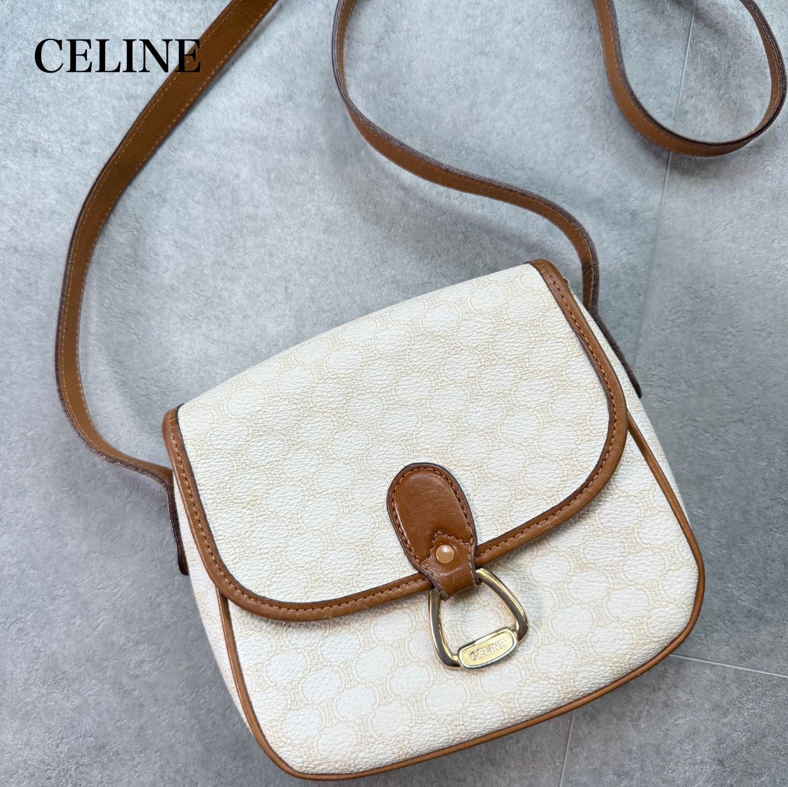 美品 希少 CELINE セリーヌ マカダム トリオンフ レザー