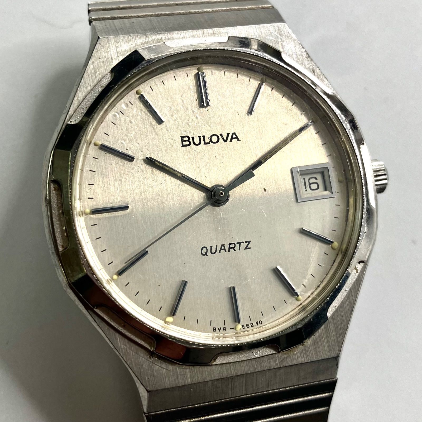 外観上々】【部品取りに】【BULOVA】ブローバ 腕時計 クォーツ メンズ