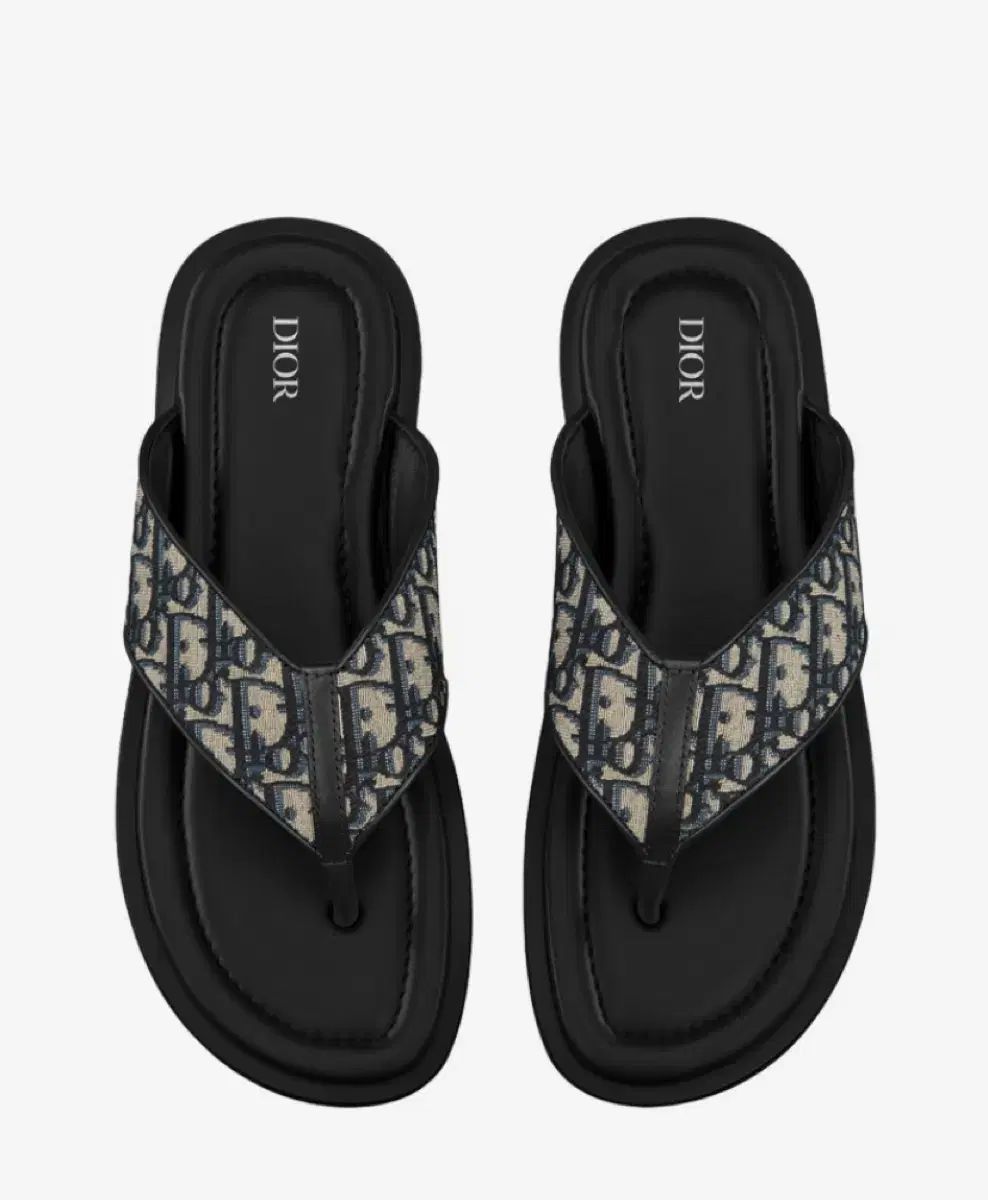 DIOR ディオール エイリアス サンダル ベージュ ＆ 黒 オブリーク ジャカード
