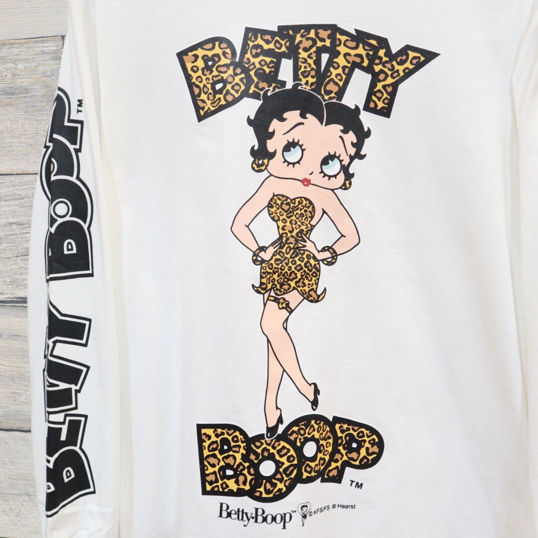 新品 メンズ 長袖 Tシャツ ベティ・ブープ ベティちゃん ヒョウ