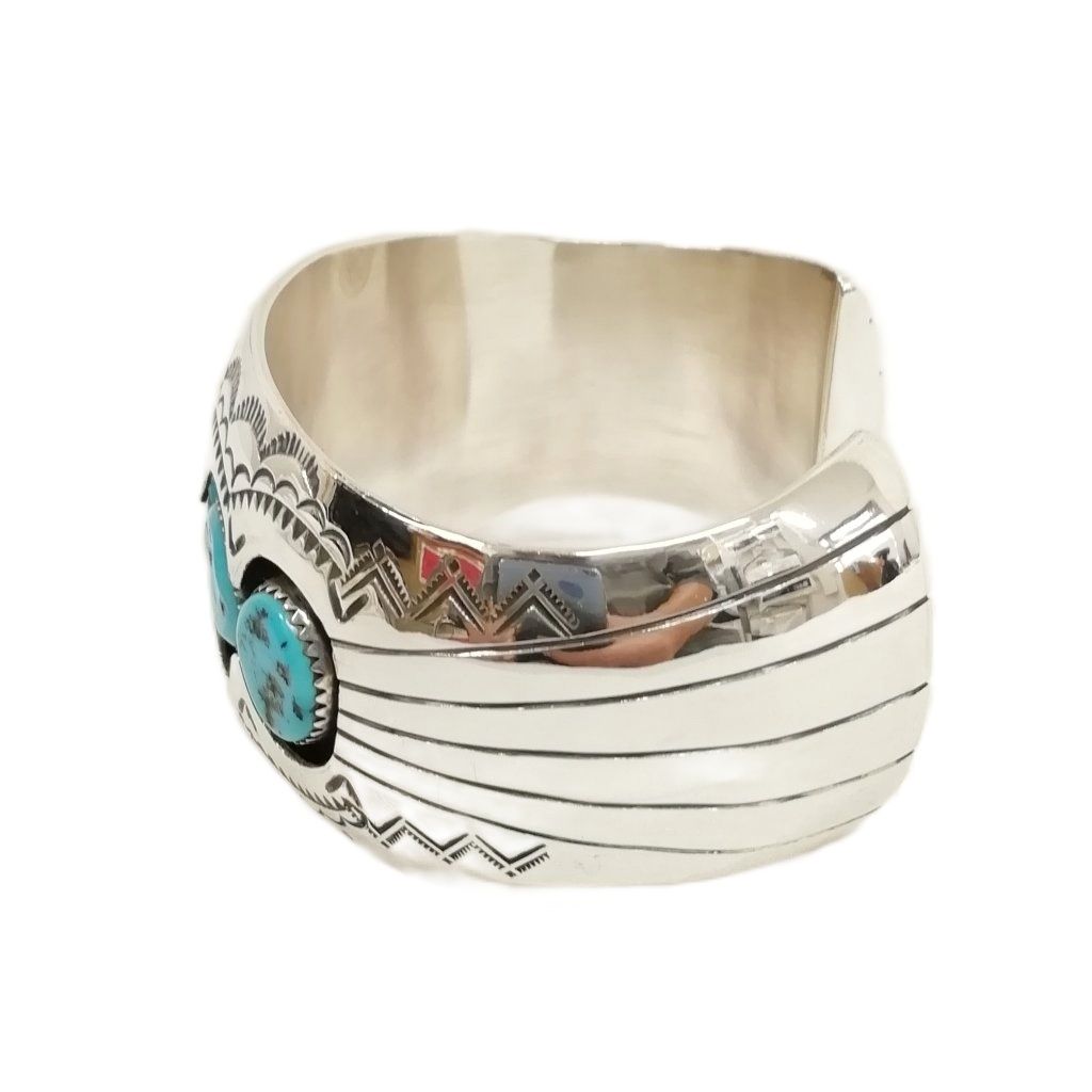  ナバホ族 NAVAJO P.BENALLY パメラ ベナリー ターコイズ バングル ブレスレット Sterling silver シルバー バングル リストバンド アクセサリー