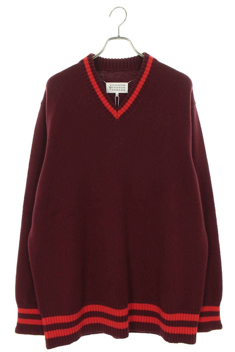 専用　メゾンマルジェラ　22AW ペンキ加工ケーブルVネックニット メゾンマルジェラ 22AW ペンキ加工ケーブルVネックニット メゾン