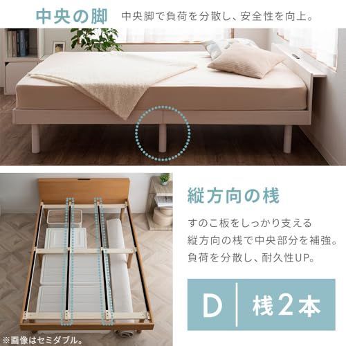USBポート付き ベッドフレーム