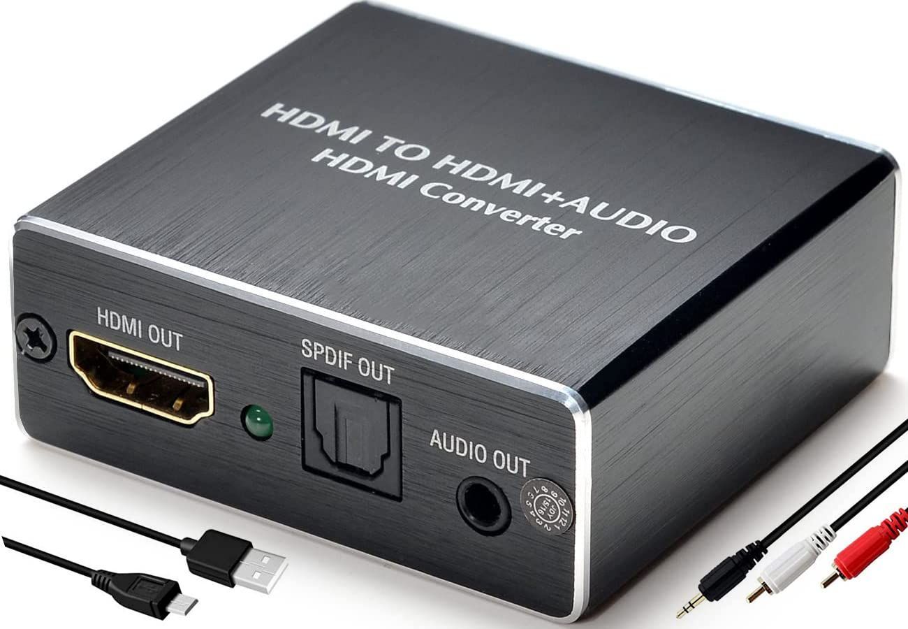 【特価商品】4K HDMI 音声分離器 PS4対応 光デジタル 分離器 オーディオ アナログ 分離機 HDMI入力 HDMI + SPDIF + 3.5mm (L/R)ステレオ 出力 PS4 Pro Slim 対応 USB給電ケーブル