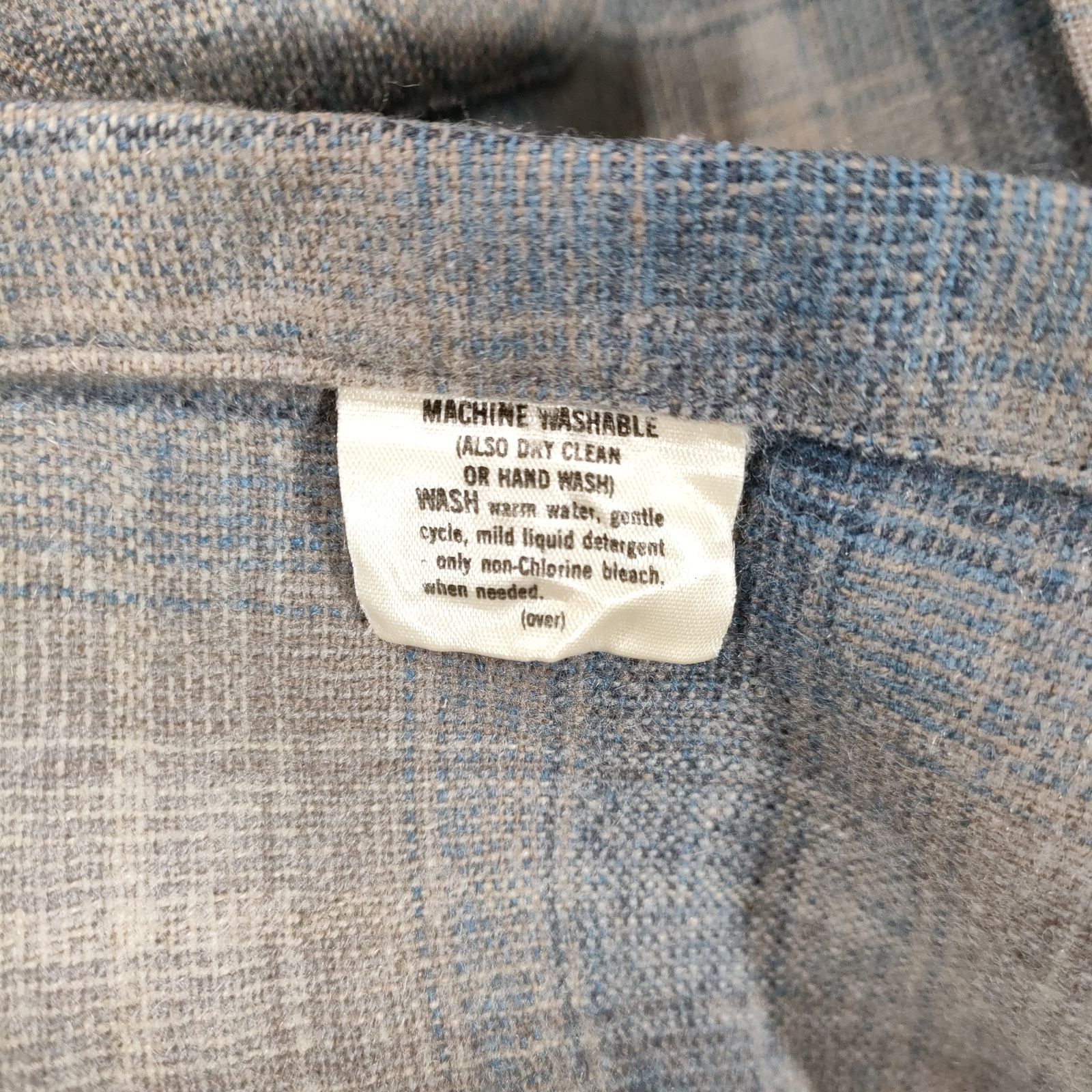 70s ペンドルトン オンブレチェック　美品 70s】PENDLETONペンドルトン オンブレチェック ブルー ベージュ