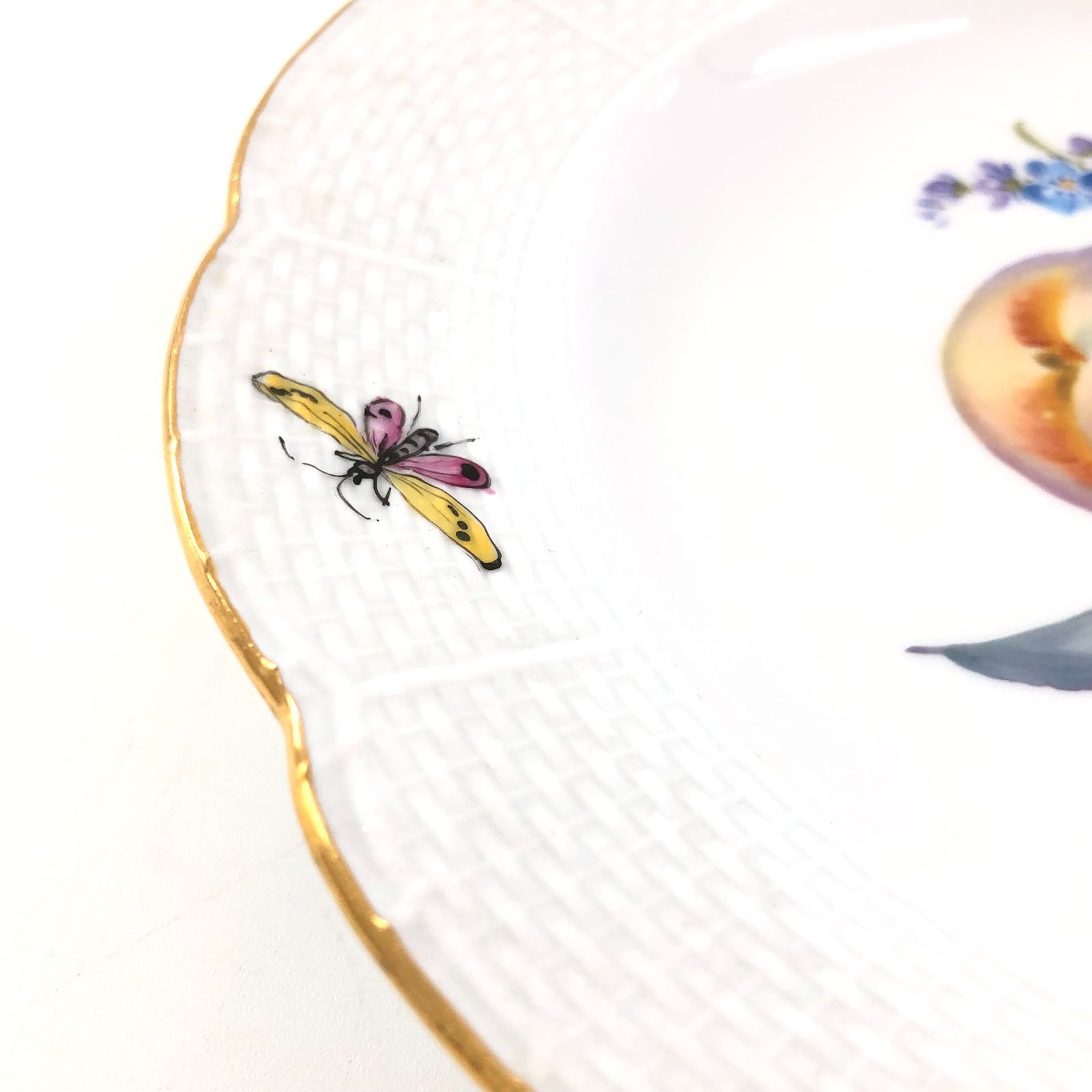 マイセン Meissen フルーツ柄 フラワー 昆虫 プレート 5枚セット 約 
