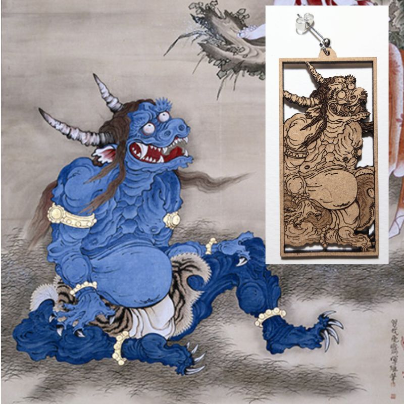 和風ピアス 曽我蕭白【雪山童子図】鬼 特大サイズ - メルカリ