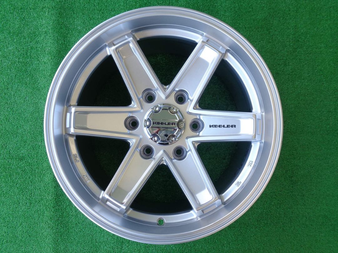 8J-17インチ 6H139.7 25 キーラー タクティクス 社外 アルミ ホイール 4本 ランクルプラドなどに♪