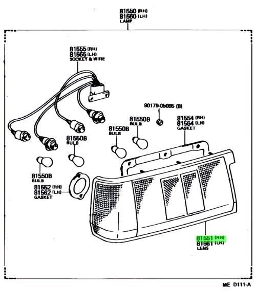 トヨタ 純正 カローラ レビン テールランプ(リヤ コンビネーション