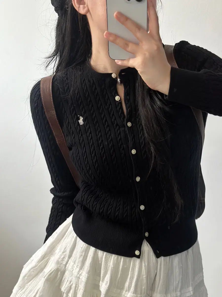 ☆未使用級☆ポロラルフローレン　ニットカーディガン　ケーブルニット　黒　S Amazon | ポロ ラルフローレン カーディガン Polo Ralph Lauren