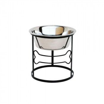 正規輸入品 ペッツストップ Pets Stop フードスタンド ボーンシングルダイナー ブラック S RSB3S-BONE ペット用品