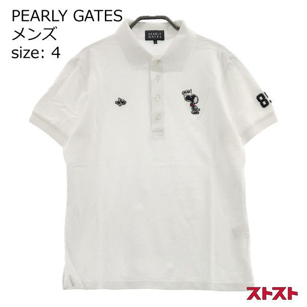 PEARLY GATES パーリーゲイツ ×PEANUTS 半袖ポロシャツ スヌーピー刺繍 4 ［240001945211］#