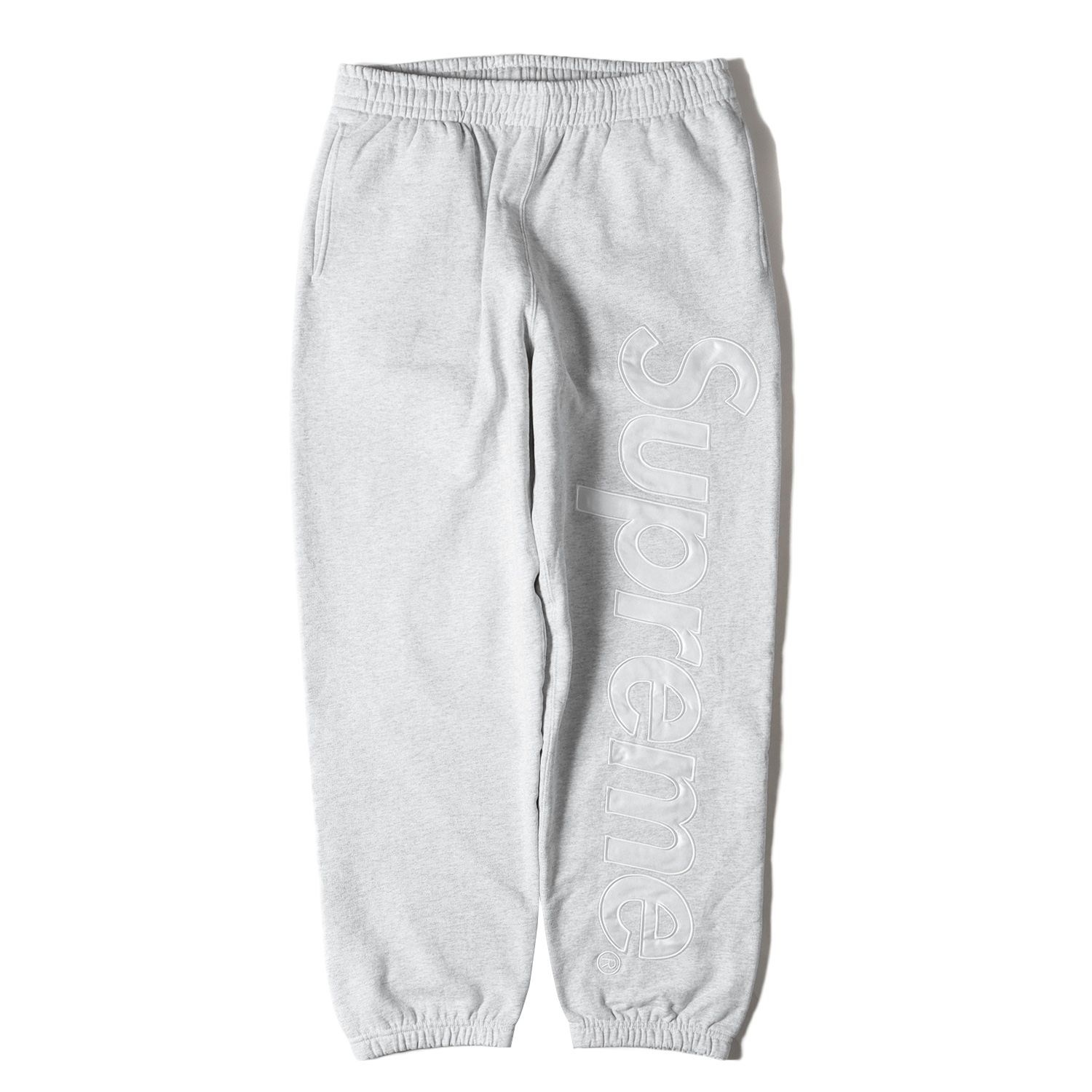 美品 Supreme シュプリーム パンツ サイズ:M 22AW サテン アップリケロゴ スウェットパンツ Satin Applique  Sweatpant アッシュグレー ボトムス ズボン【メンズ】 - メルカリ