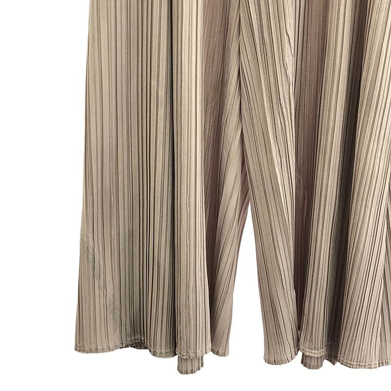 美品✨PLEATS PLEASE プリーツ　ベージュ　ワイドパンツ　ロング PLEATS PLEASE ISSEY MIYAKE / プリーツプリーズイッセイミヤケ