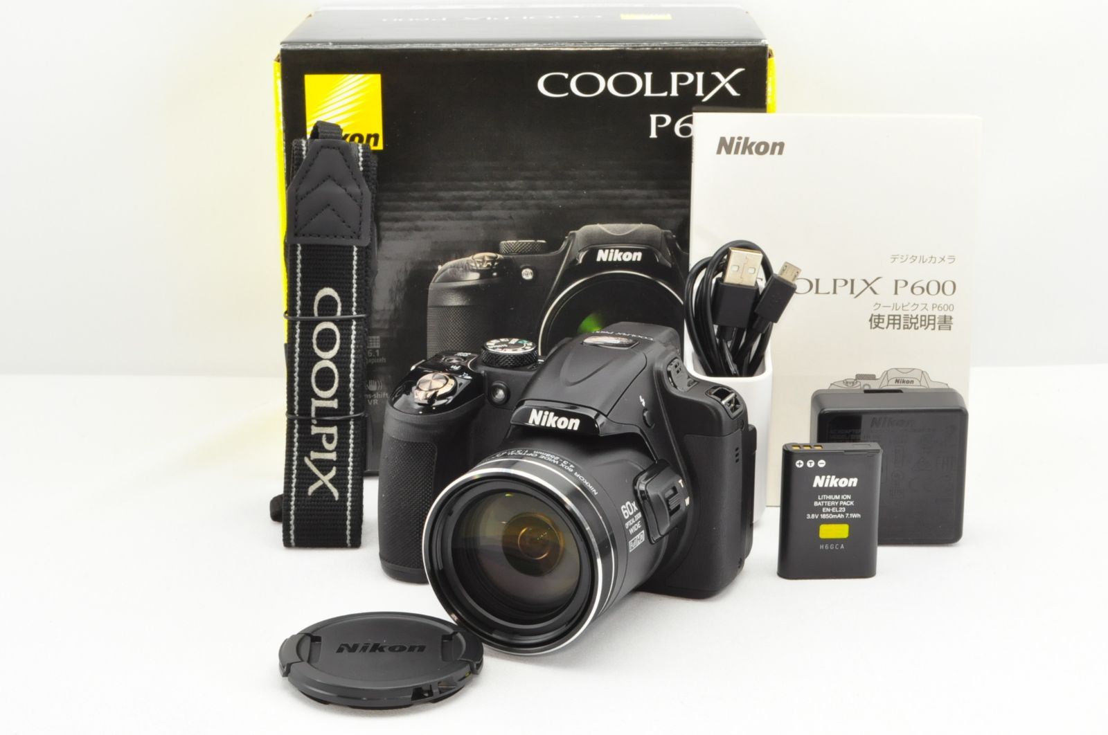 Nikon ニコン COOLPIX P600 ブラック 光学60倍 1600万画素 コンパクト