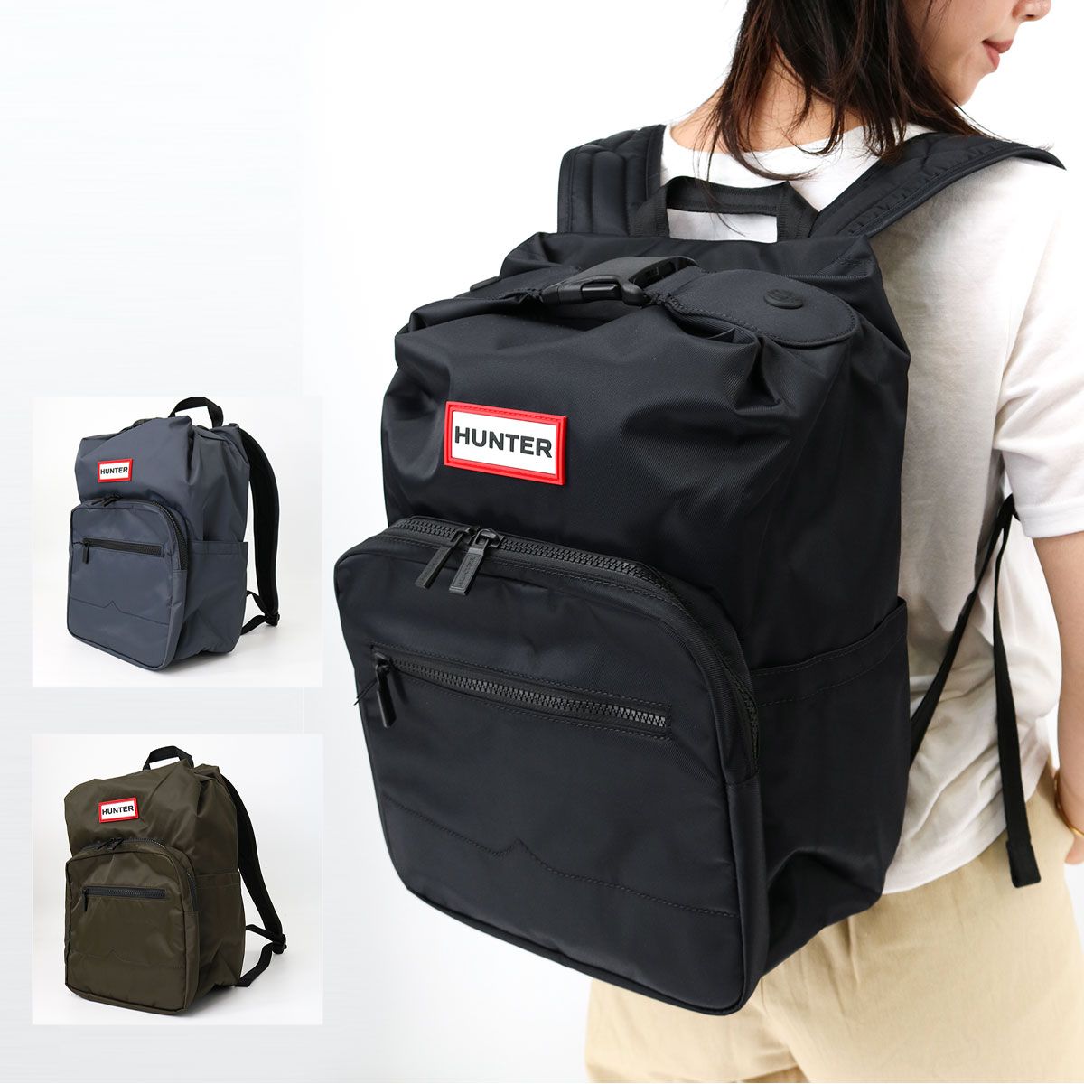 HUNTER ハンター バックパック リュック TOPCLIP ブラック 新品  