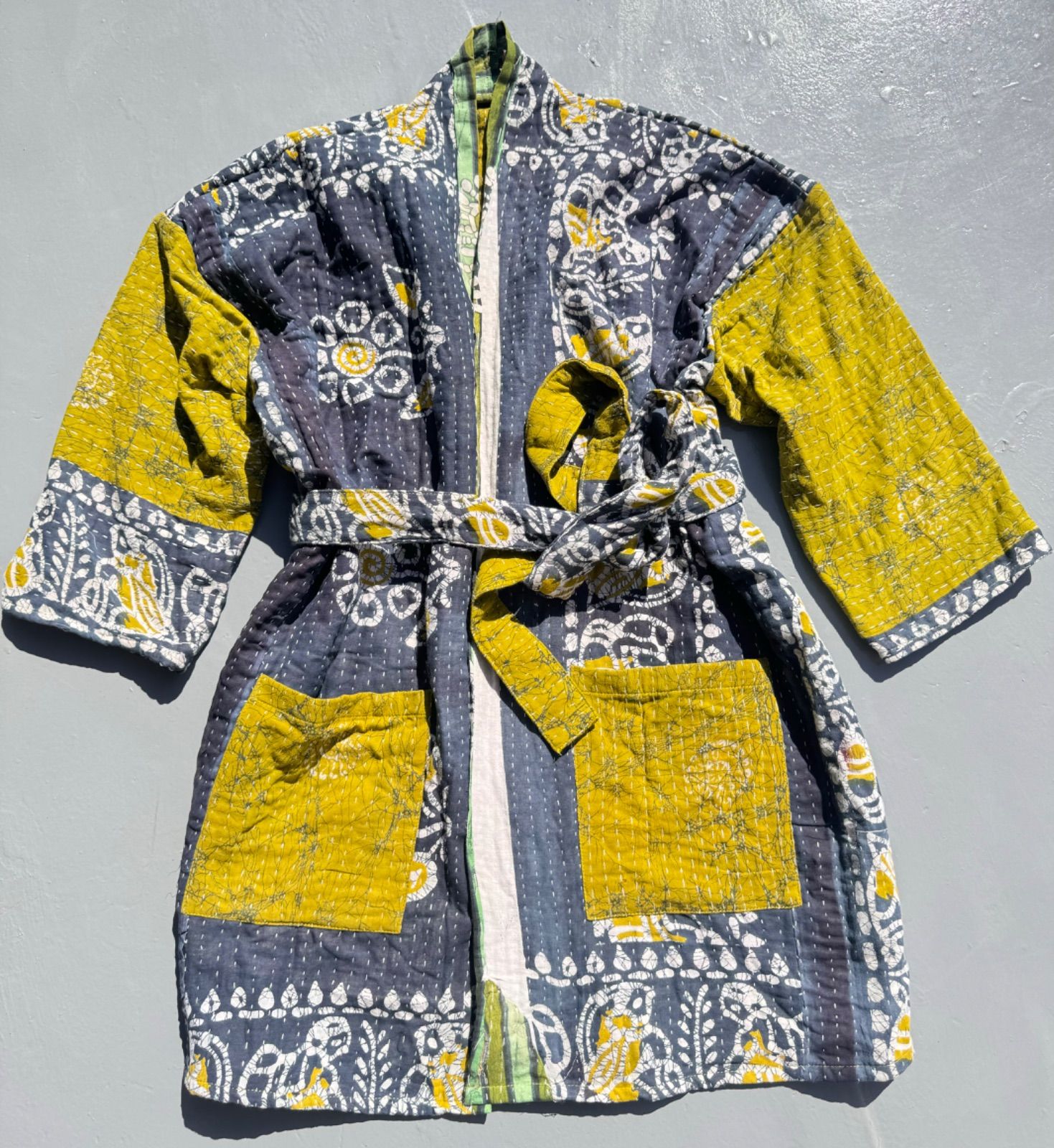 GK128 グドゥリー ジャケット ラリーキルト カンタ刺繍 刺し子 手刺繍