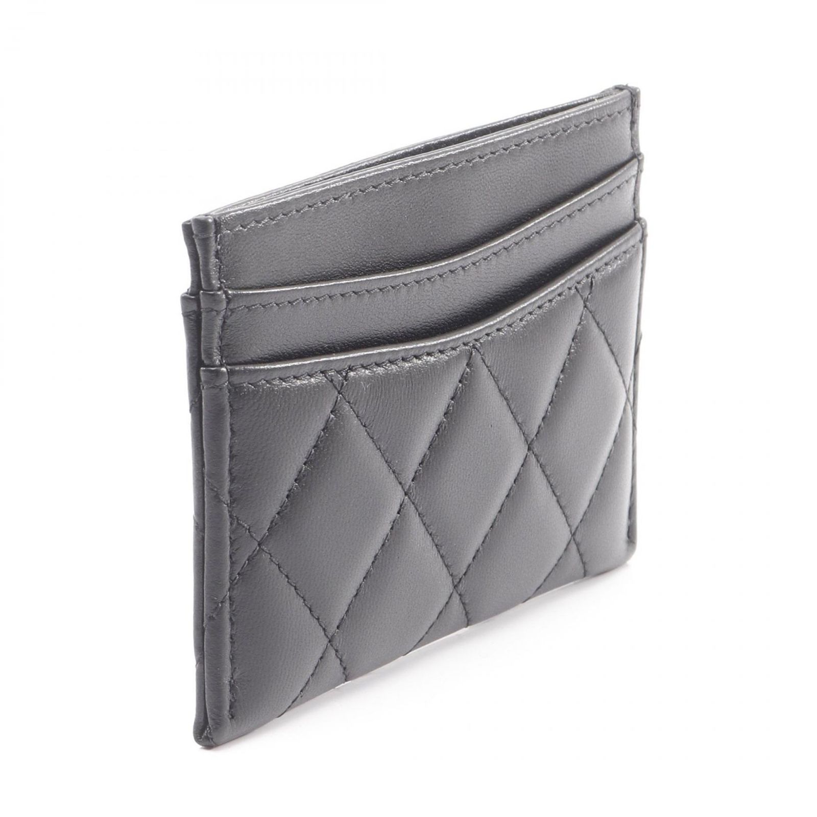 シャネル CHANEL カードケース マトラッセ AP0213 ブラック ラムスキン 羊革 マトラッセ カードケース レディース ♥