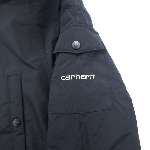 carhartt N-3B ダウンジャケット L ブラック ナイロン 中綿 ファー着脱式 ドローコード ANCHORAGE PARKA