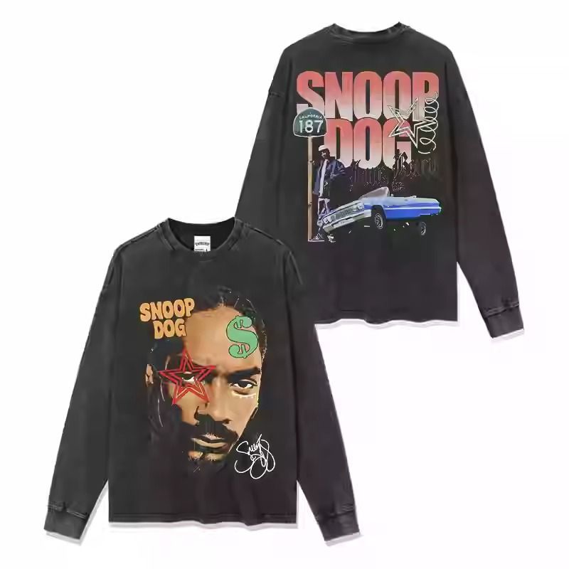 スヌープ ドッグ Snoop Dogg ヴィンテージ加工 両面プリント ロンT 
