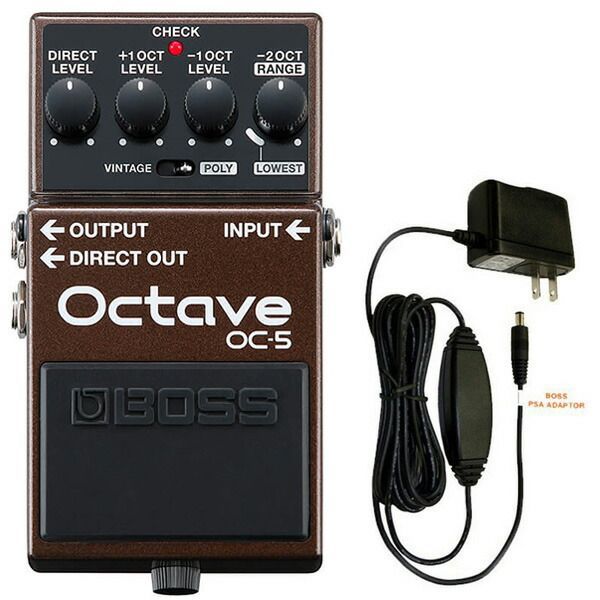BOSS ボス OC-5 Octave オクターブ + 純正アダプター PSA-100S2