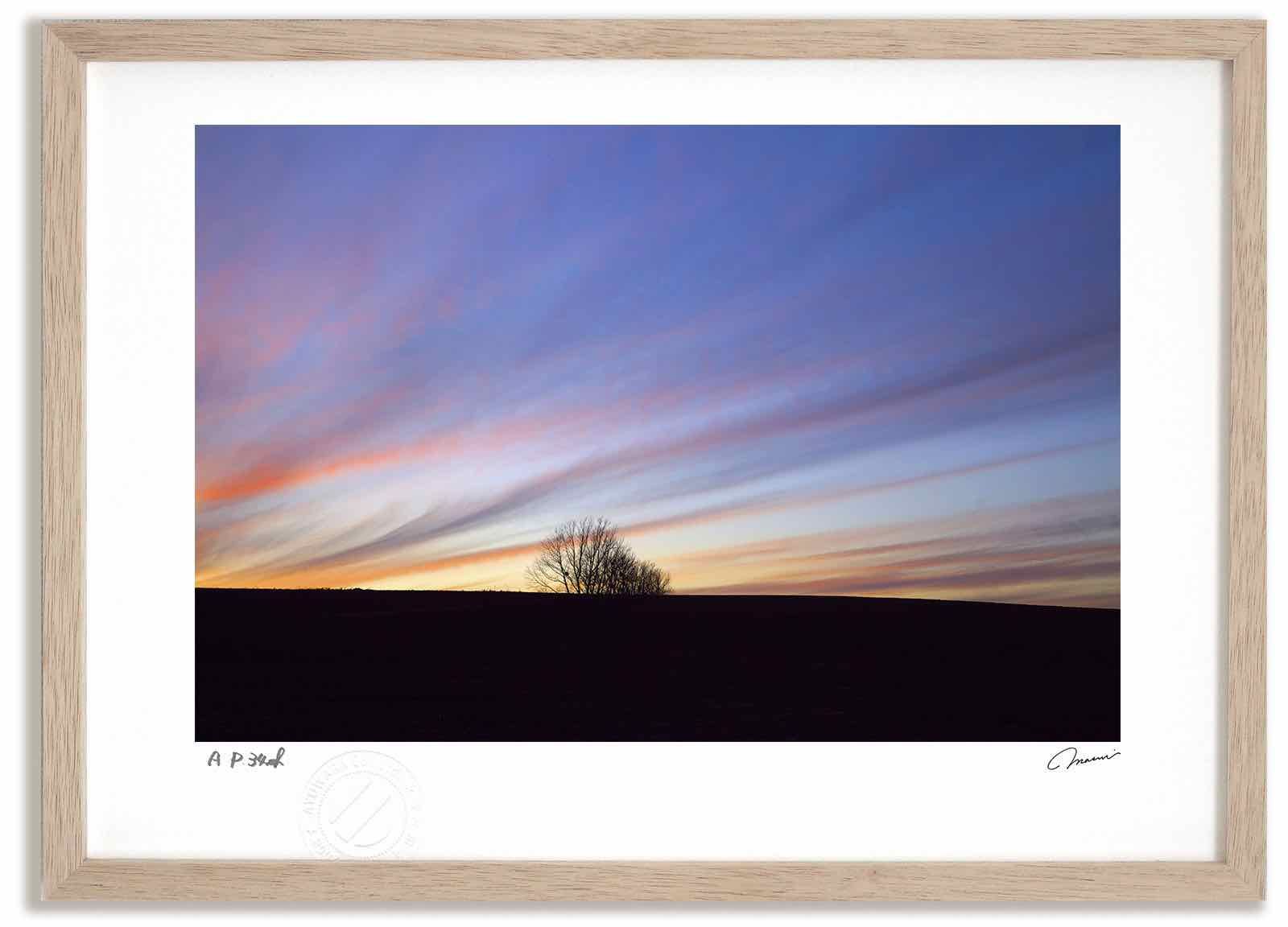 アートフォト 絵画 夕日3 高橋真澄 インテリア 額入り 額装込 風景画 油絵 ポスター アート アートパネル リビング 玄関 プレゼント モダン アートフレーム 飾る Mサイズ おしゃれ 壁掛け 絵