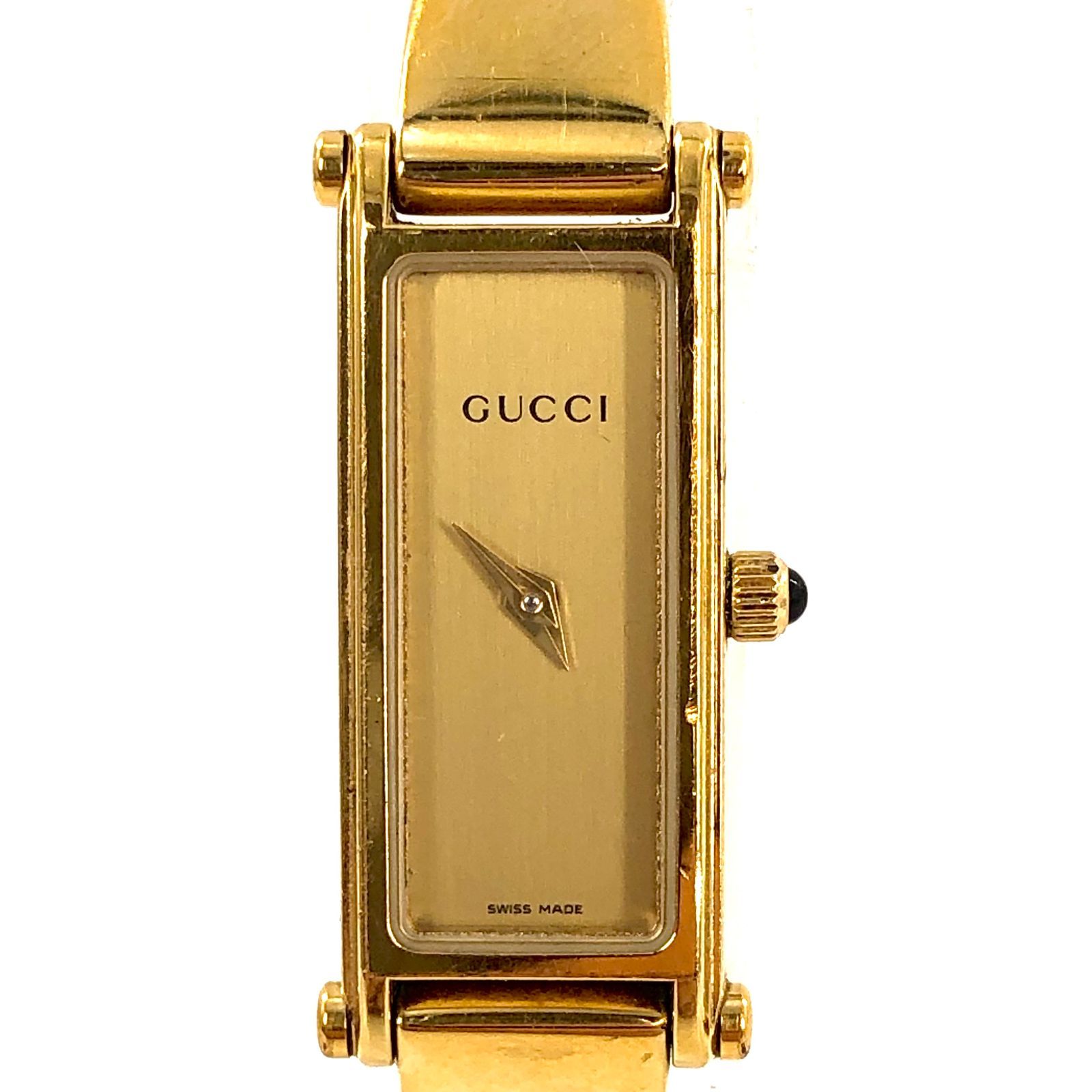 GUCCI グッチ 1500L QZ/SS ゴールド文字盤 レディース腕時計
