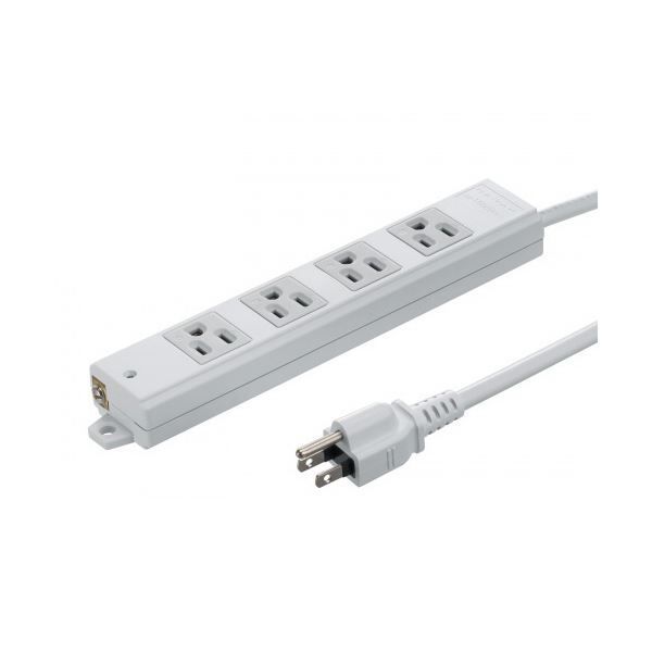 サンワサプライ工事物件タップ 3P 4個口 グレー 3m TAP-KS4N-3 1個