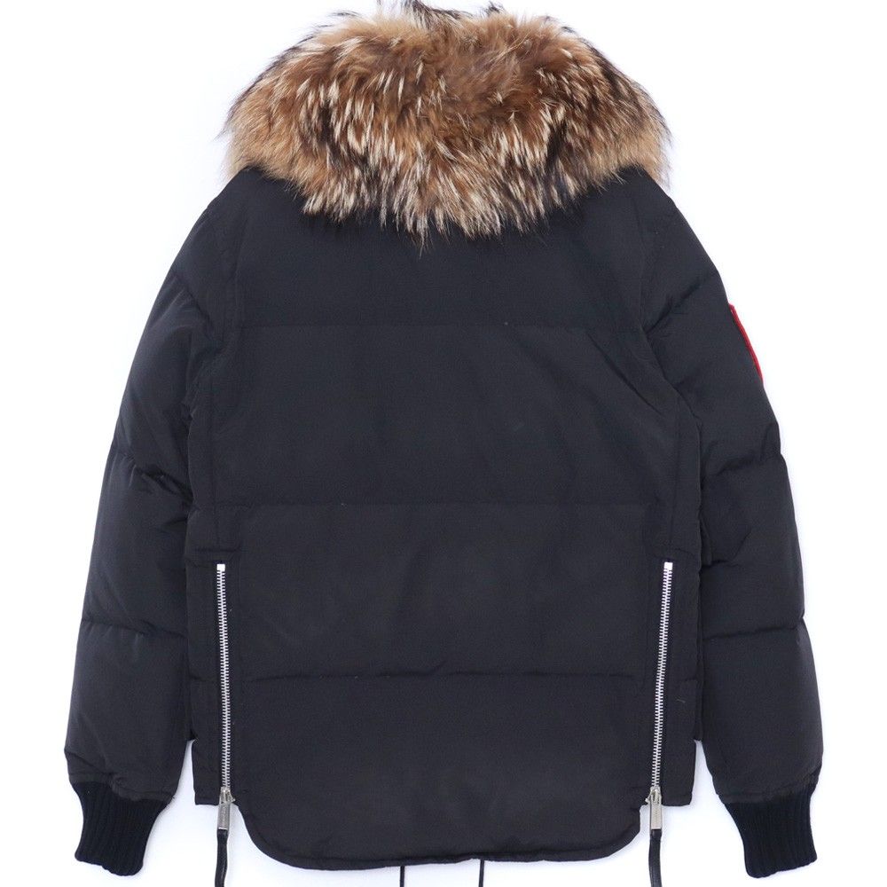 DSQUARED2 ダウンジャケット ダッフルコート 超美品！ DSQUARED2 ダッフル ファー ダウンジャケット サイズ44 ブラック