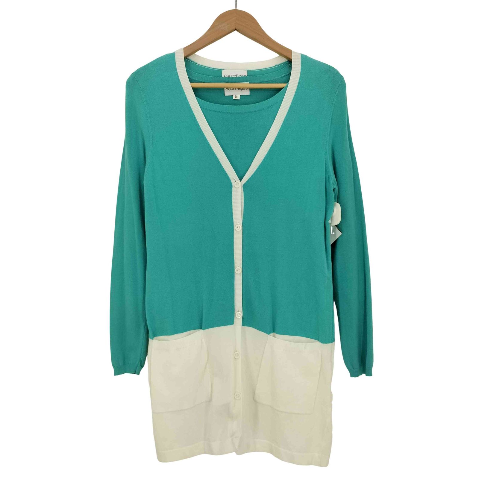 クレージュ courreges ツートン ロングカーディガン＆ニット