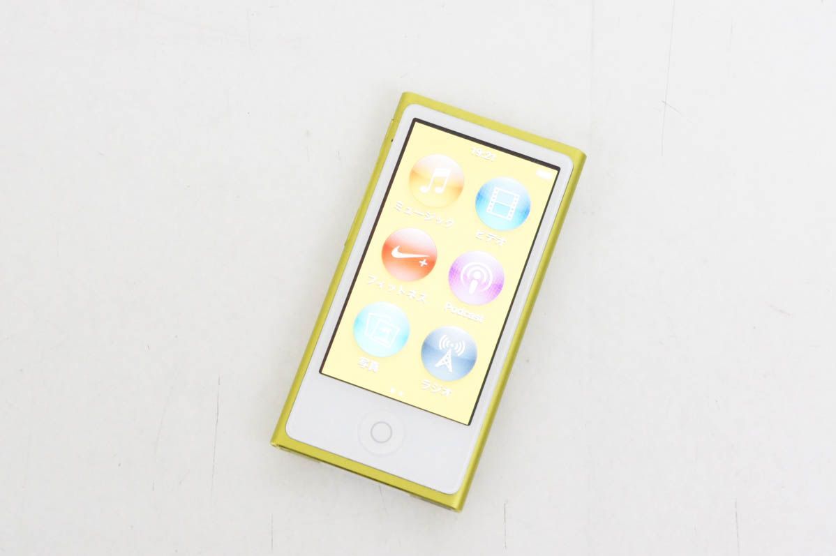 中古】Appleアップル 第7世代 iPod nano 16GB イエロー MD476J iPod