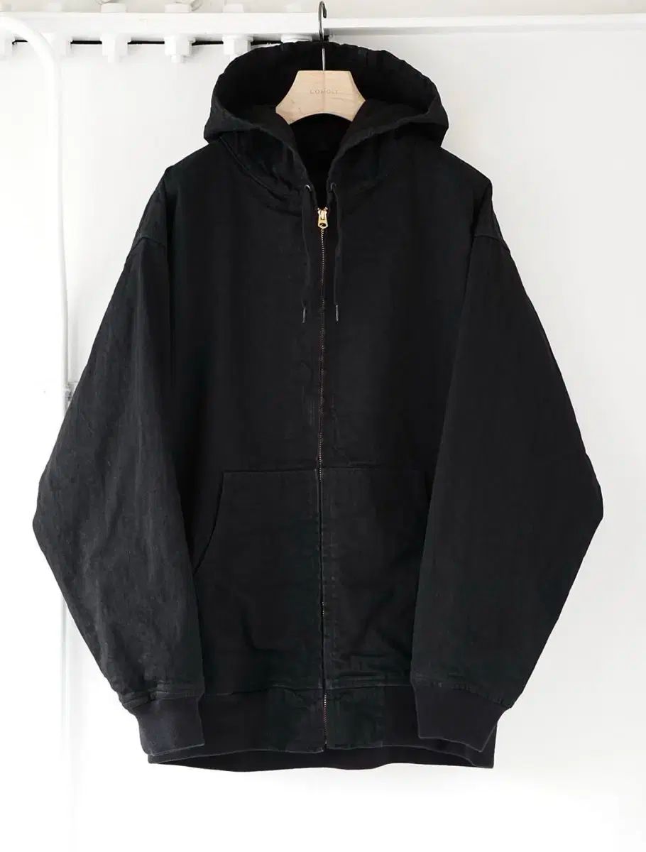 comoli コモリ 25ss フルジップパーカー　黒　サイズ3 COMOLI (コモリ) パイルジップパーカ