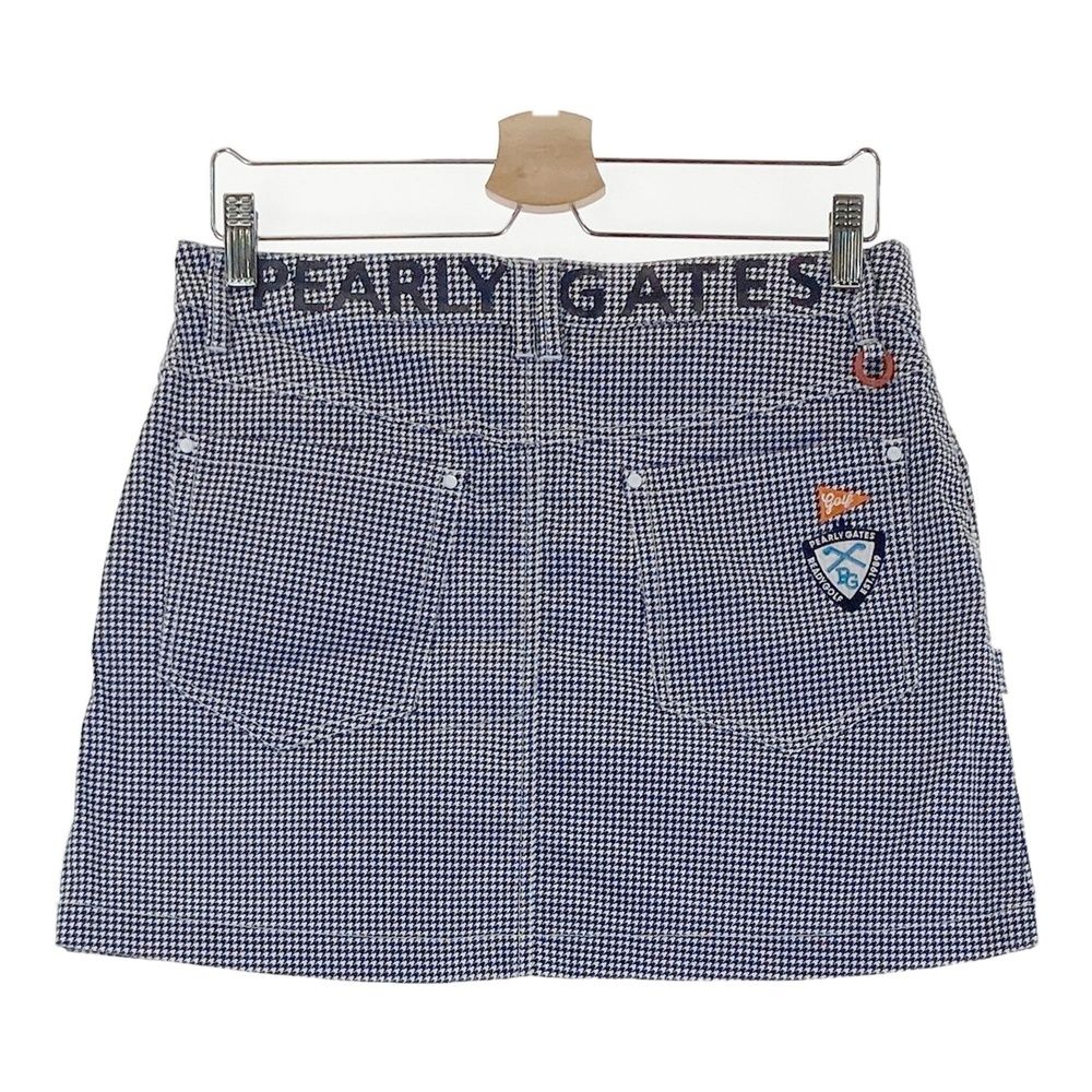 サイズ 2 PEARLY GATES パーリーゲイツ ストレッチスカート 千鳥総柄 ネイビー系 240101544874 ゴルフウェア レディース ストスト