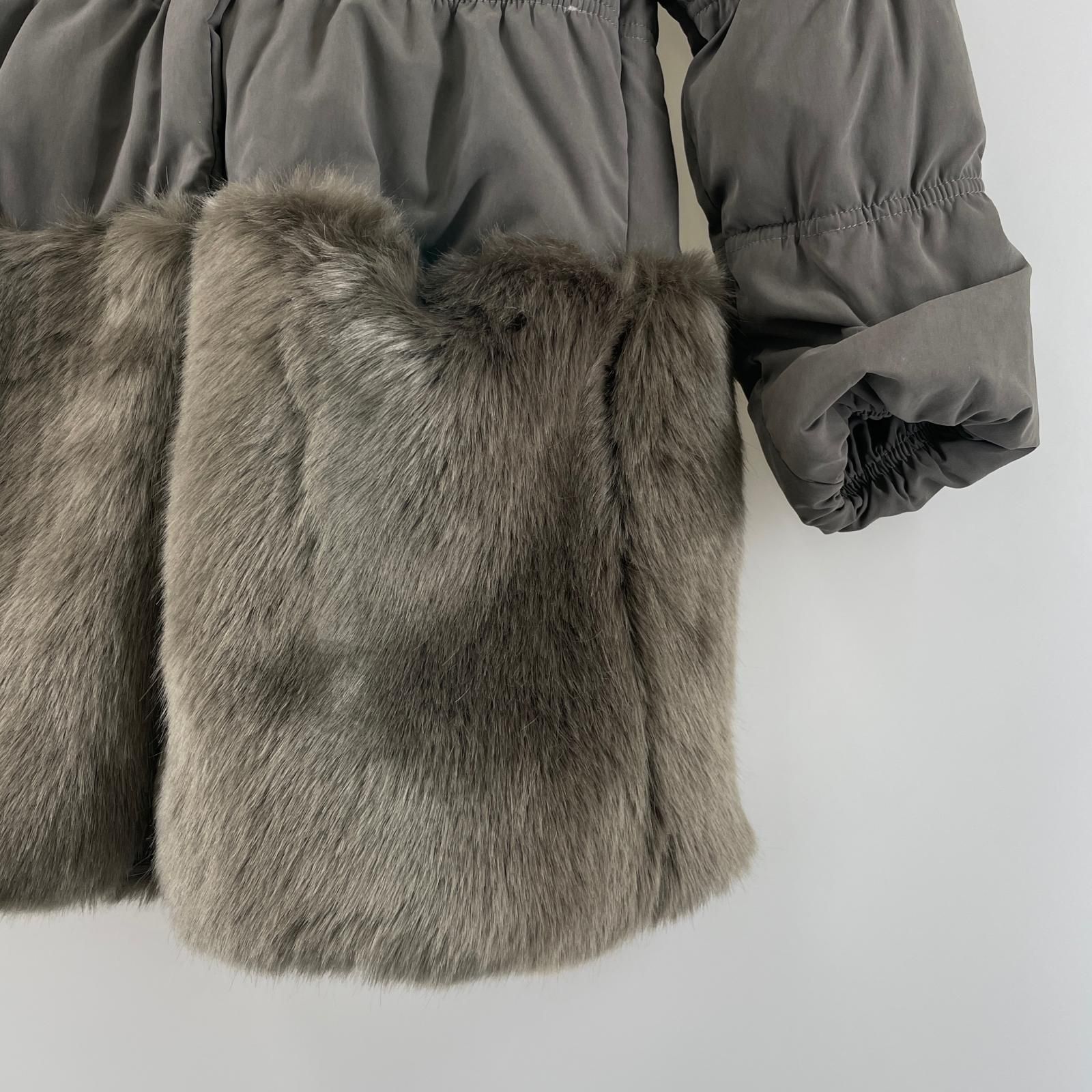 【BARNEYSNEWYORK】ダウンジャケット　アウター　グレー　レディース 極美品 BARNEYS NEWYORK バーニーズニューヨーク 無地 秋冬 AW