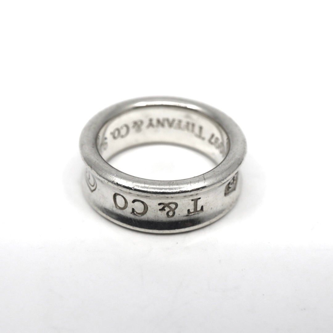 ティファニー シルバー ノーツ ナロー リング　指輪　ワイド　925 研磨洗浄済 ティファニー シルバー ノーツ ナロー リング 指輪 ワイド 925