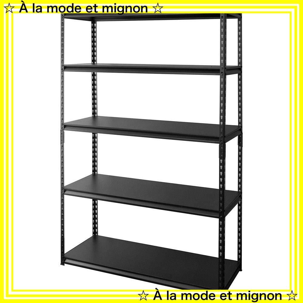 アイリス スチールラック 幅120cm 5段 STR-1200 ブラック 楽天市場】スチールラック 5段 アイリスオーヤマ 幅120cm STR-1200収納