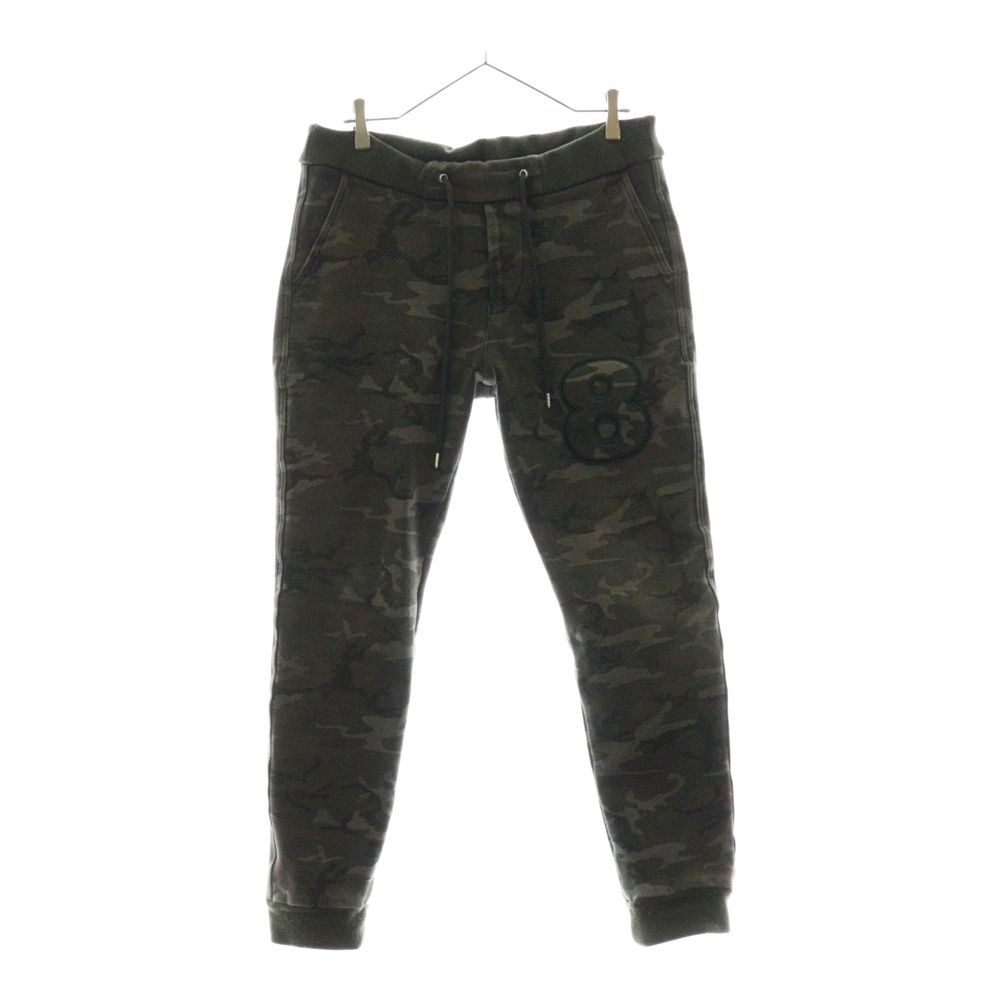AKM エーケーエム ×muta 8 LOGO SWEAT PANTS ムータ 8ロゴ刺繍スウェットパンツ カモフラ カーキ J044