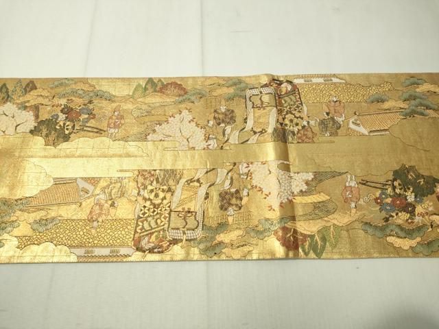 平和屋着物▽佐賀錦 全通全景袋帯 洛中洛外図 金糸 引箔 正絹 平和屋着物▽佐賀錦 全通全景袋帯 洛中洛外図 金糸 引箔 正絹