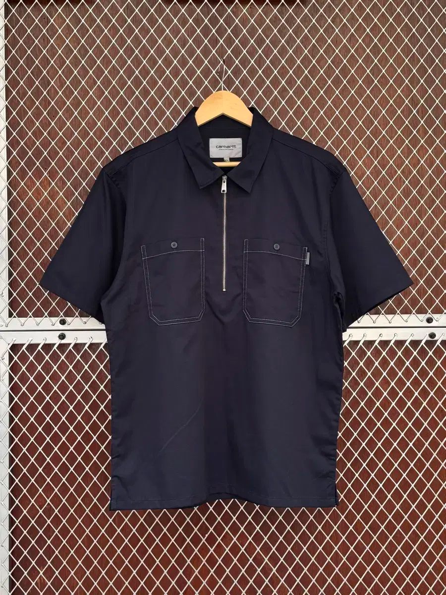 Carhartt カーハート malford 半袖 ステッチ アノラック ハーフジップ ワーク シャツ M