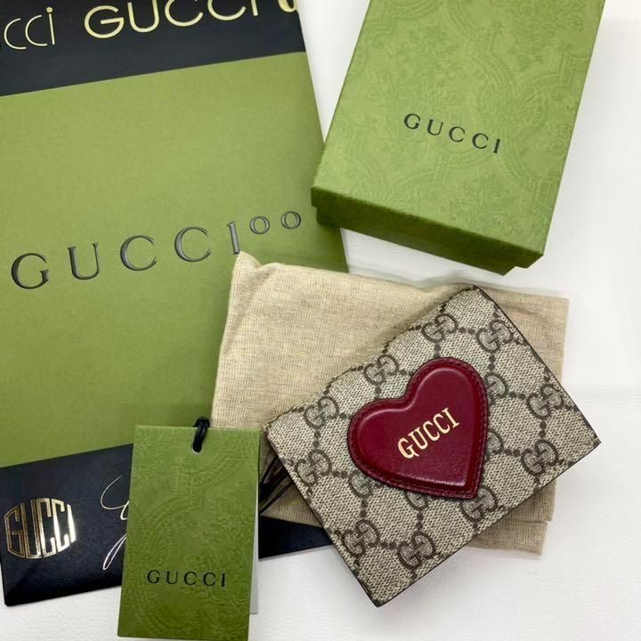 新品】GUCCI グッチ ハート モチーフ付き カードケース ウォレット ミニ財布 かわいいお財布☆ ギフトにぴったり - メルカリ