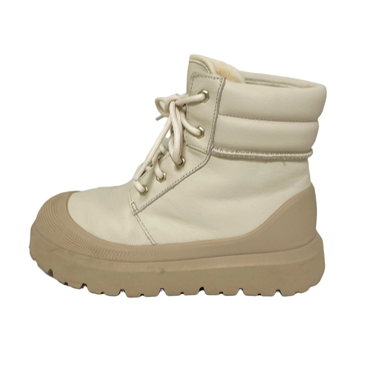 UGG アグ ショートブーツ 24 レディース - 1158208 アイボリー レザー