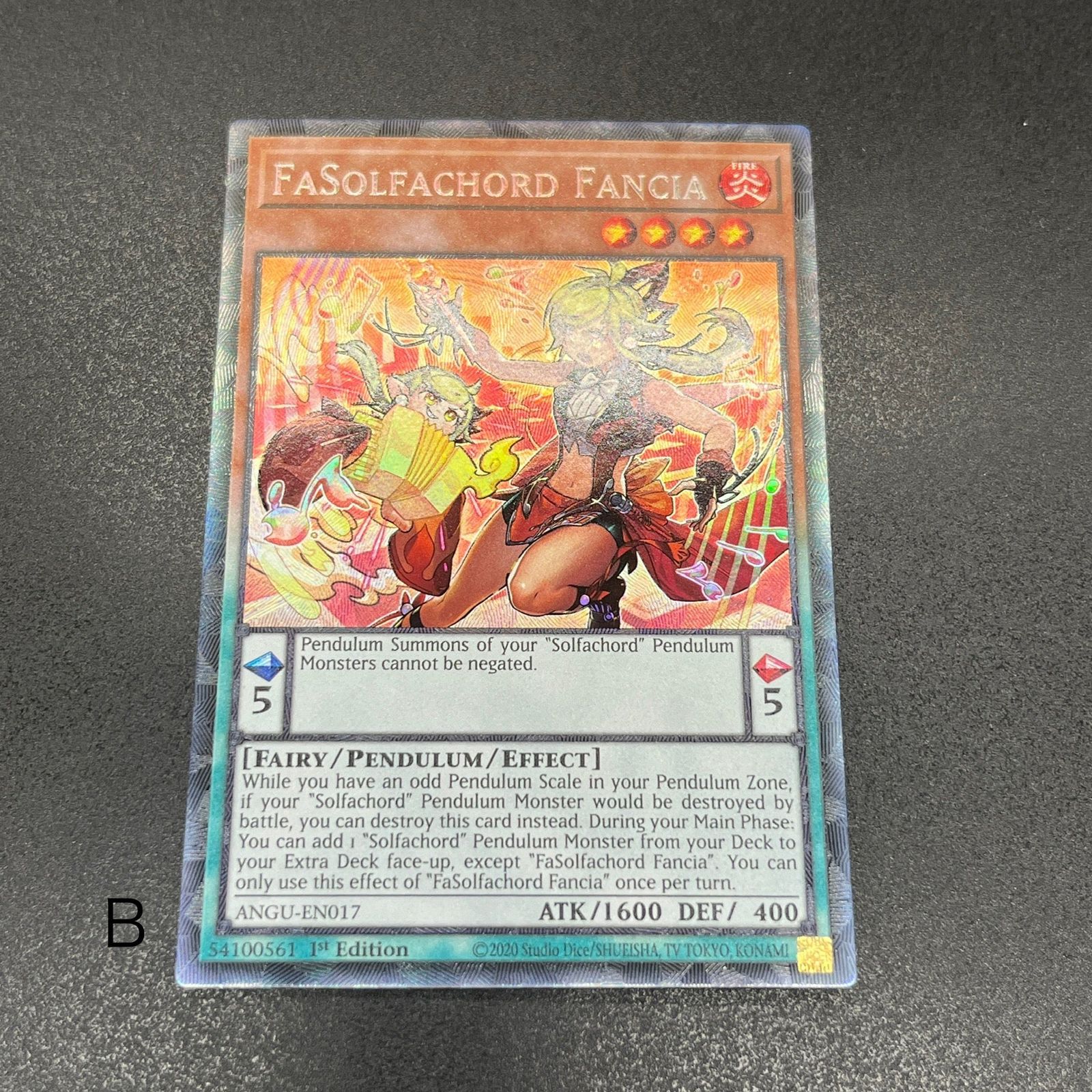 英語エラー★ファドレミコード・ファンシア★1st edition ★コレクターズ 遊戯王 ファドレミコード・ファンシア/コレクターズ/英語/1st/EU版 B