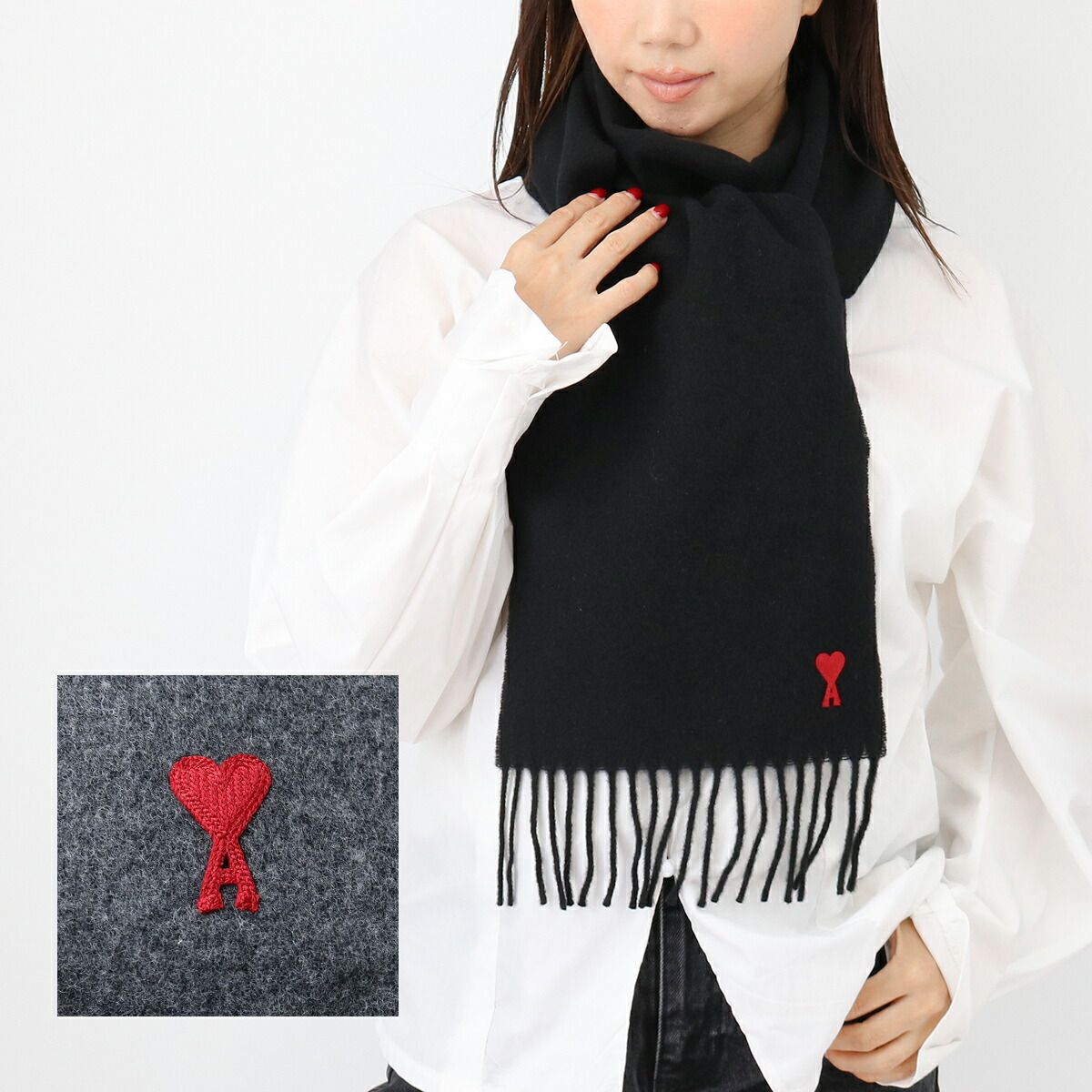 ami paris アミ パリス BFUSF405.334 ウール100％マフラー ストール  