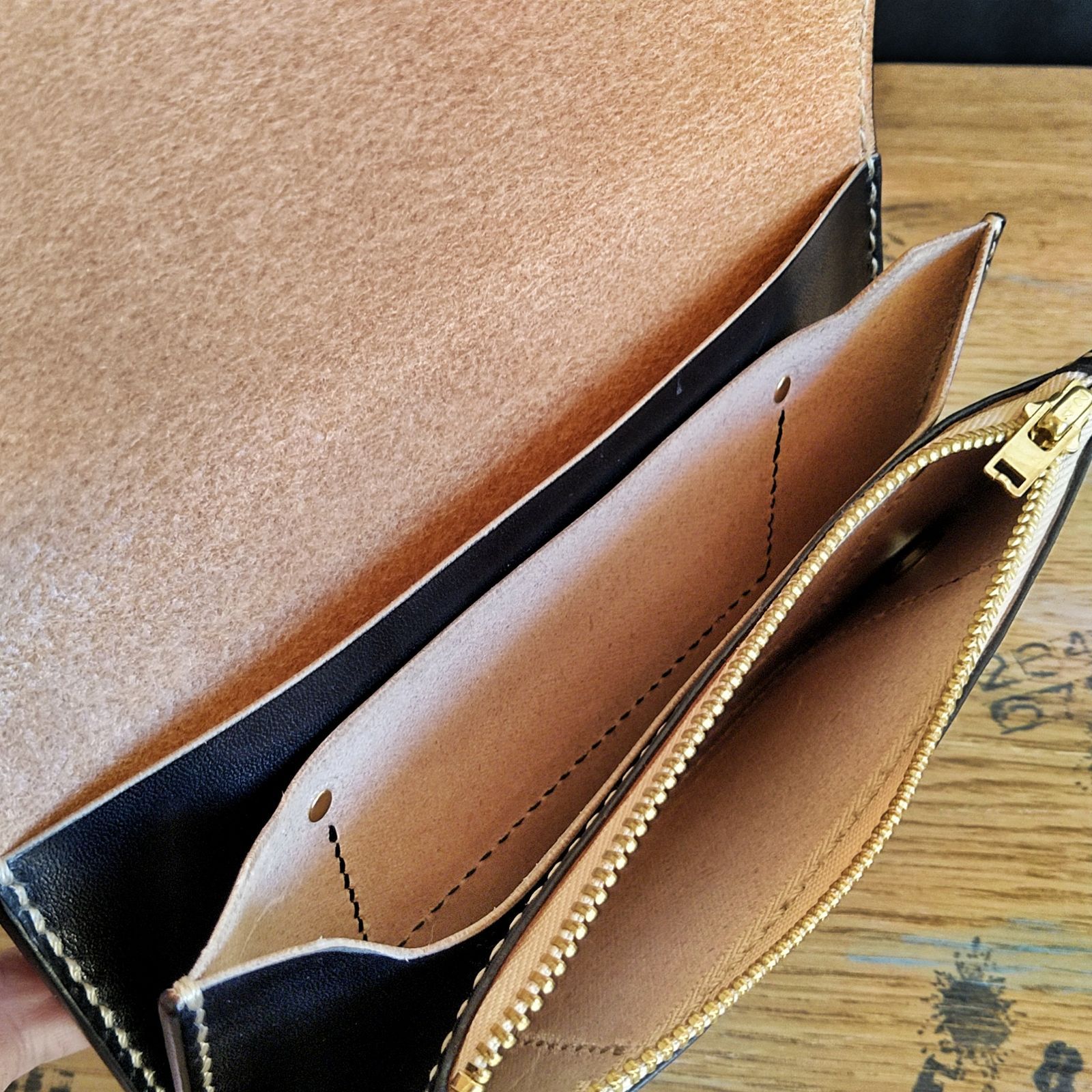 ファッション 【ハラコ ヒョウ柄】 トラッカーウォレット TW-01 ハラコ