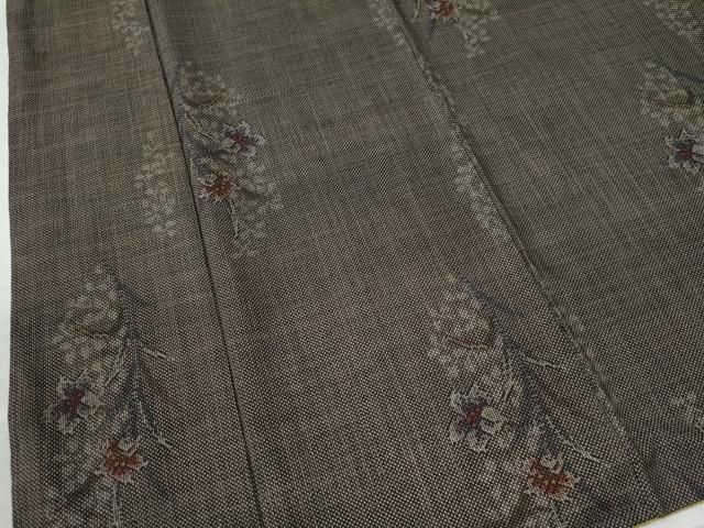 平和屋着物○本場染大島紬 草木吉祥間道 さが美扱い 正絹 逸品 CAAX5880gh