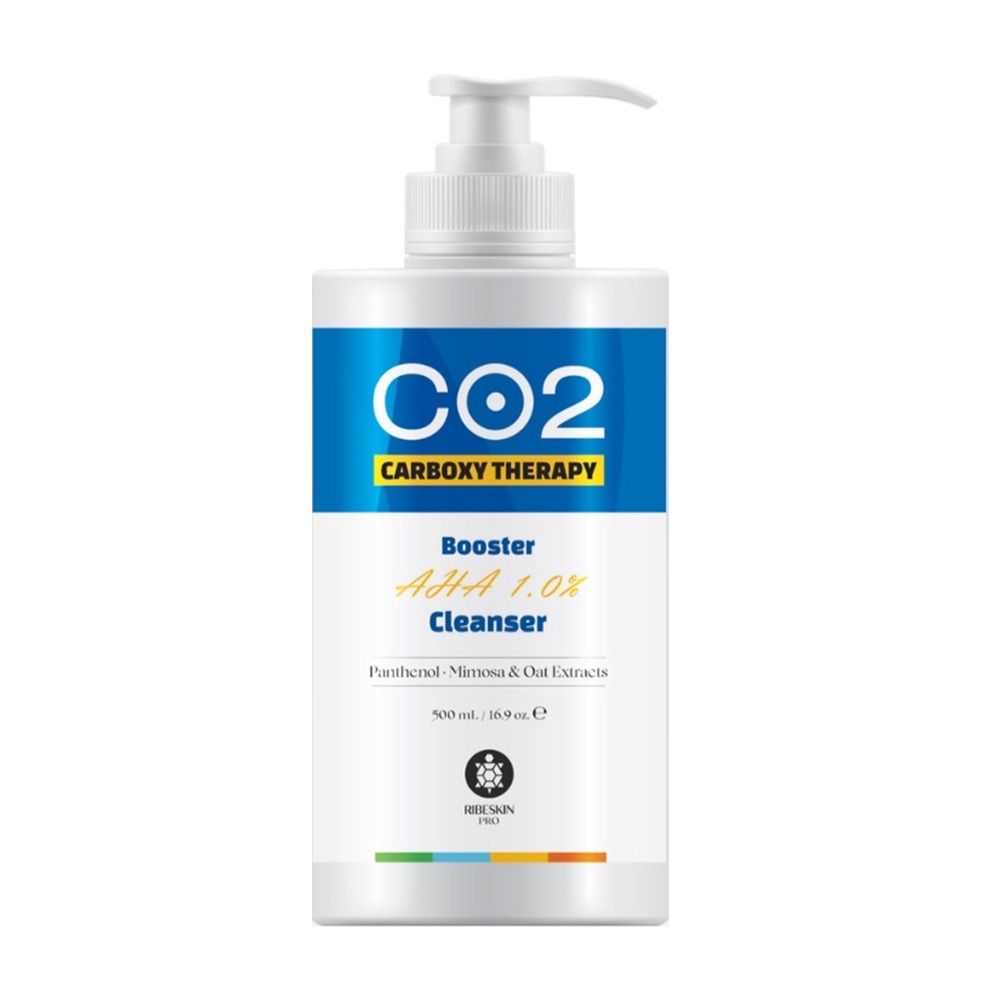 AHAブーストクレンザー500ml 業務用 リベスキン CO2 ブースター アハ 1％ クレンザー フェイスクレンザー co2 ジェルタイプの洗顔料 カーボキシーの効果を最大限に高める